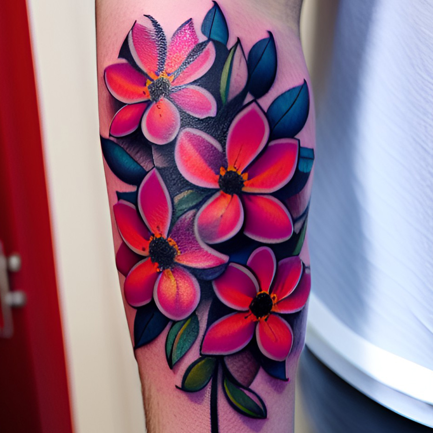 fiore tatuato tatuaggio fiore